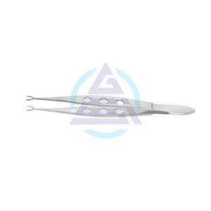 0.12mm 1x2 dents, forets de fixation en forme de U, instruments de microchirurgie ophtalmique droits - Product Image 1
