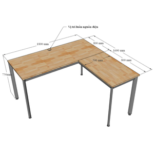 Escritorio Ejecutivo Minimalista en Forma de L con Patas Ovaladas de Hierro de Lujo (HBOV043) - Product Image 5