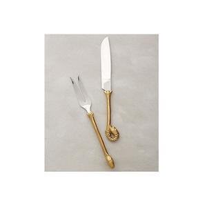 Ensemble de couverts en acier inoxydable au design fantastique avec manche en laiton, taille personnalisée, vaisselle, ensemble de couverts en Inde - Product Image 1