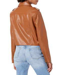 Chaquetas de cuero económicas hechas a medida de alta calidad para mujer Chaquetas ecológicas a bajo precio - Product Image 3