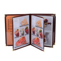 Classeur de menus de restaurant personnalisé, couvertures de menu personnalisées en cuir véritable
