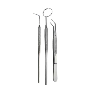 Dental <b>Tool</b> Kit Mouth Mirror Hollow Handle Explorers Fig 9 Hollow Manual Medical Stainless Steel High-quality Dental Examination - Product Image 2