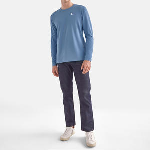 Camiseta de Manga Larga con Cuello Redondo para Hombre 2026, Camiseta de Algodón con Logotipo Personalizado, Camiseta de Manga Larga con Cuello Redondo para Hombre - Product Image 4