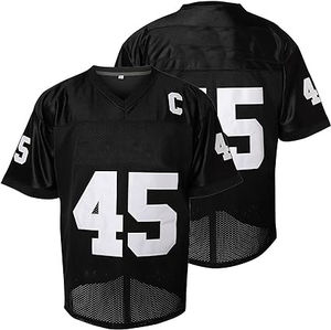 Maillot de football américain surdimensionné unisexe rétro décontracté personnalisé, style streetwear vintage en maille, uniforme 7V7, respirant 100% - Product Image 6