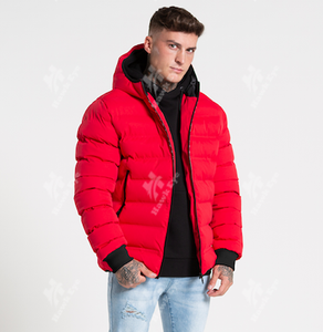 Veste matelassée en coton respirante et coupe-vent à capuche personnalisée en gros OEM pour hommes Logo personnalisé Veste d'hiver - Product Image 4