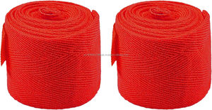 Men's and Women's Half-Finger Elasticated Cotton <b>Boxing</b> Gloves for Muay Thai Training Protective Hand Wrap Mitts Gear - Product Image 2