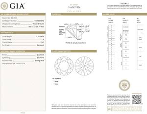 Diamantes sueltos de claridad SI1 de 1,70 quilates de Color K con certificado GIA de alta calidad con corte redondo brillante excelente pulido y simetría OEM - Product Image 2