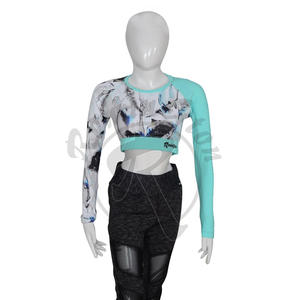 Venta al por mayor de ropa de gimnasia de las mujeres fitness Crop Top Entrenamiento Yoga colores sólidos camiseta sin mangas de las mujeres Top corto personalizado - Product Image 3