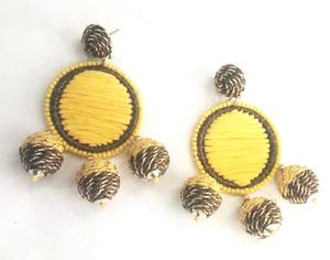 Verano dulce nuevo estilo bohemio rafia tela tejida trenza flor gota aro pendientes joyería de moda para mujeres - Product Image 6