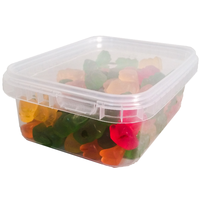 D280 haut produit rectangulaire 280ml inviolable PP IML conteneur baignoire et PP IML couvercle pour les Dates alimentaires emballage de gelée