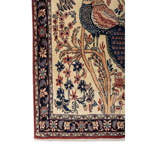 Aalam Gold Hand Knotted <b>Wool</b> Rug Floral Pattern 9x12 Rectangle for Home for Living Room Bedroom or Teen's Hallway-Pae-6433 - Product Image 4