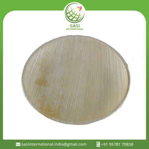 Platos desechables de hoja de palma biodegradables naturales 100%, diseño redondo plano para bodas, fiestas, Catering, eventos de Hotel - Product Image 2