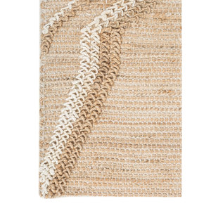 Alfombras de Yute y Cáñamo de Tejido Plano Nomadic Threads PDJT-753, Color Marfil, Rectangulares y a Rayas, para Pasillos, Habitaciones y Salas de Estar - Product Image 4