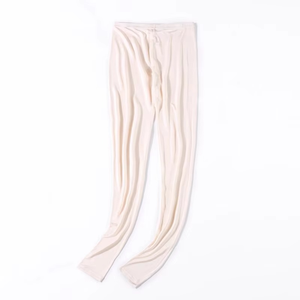 Women's High Waist Solid Color Spandex/Nylon Knitted Anti-Bacterial Breathable <b>Sexy</b> & Club Leggings Autumn <b>Pants</b> Pajamas Home - Product Image 3