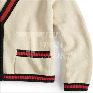Cardigan Homme Nouvelle Collection Respirant Anti-Plis Col V Manches Longues Coupe Droite Laine/Nylon Bouton Unique Motif Patchwork Dentelle Hiver - Product Image 2