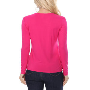 Meilleures ventes T-shirt léger à manches longues pour femmes sur mesure avec logo personnalisé séchage rapide et poids du tissu de 200 grammes - Product Image 2