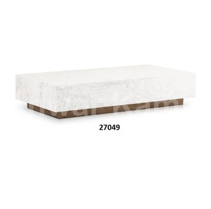 Table en laiton massif et verre trempé noir martelé pour le salon, la chambre et la salle à manger. - Product Image 2