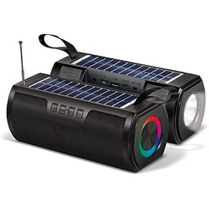 Solar <b>Powered</b> Outdoor Bluetooth Speaker Waterproof Portable Solar Energy Garden <b>Camping</b> Speaker With Led Light Usb - Product Image 6