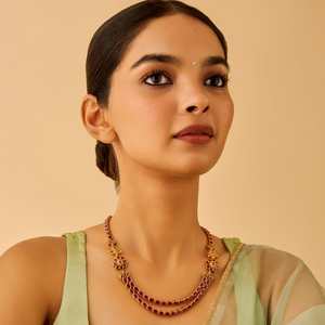 Floral Diamond Trendy <b>Necklace</b> with Link Chain-for Engagement and Wedding Gifts - Product Image 1