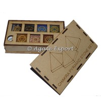 Vente en gros d'ensemble de cristaux de guérison Chakra de quartz naturel coffret cadeau en cristal naturel coffret cadeau en cristal