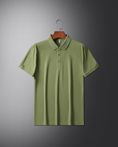 Polo à manches courtes pour hommes d'âge moyen, couleur unie, avec logo personnalisé OEM, nouveau design, pour entreprise - Product Image 4