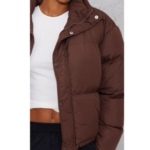Manteau d'hiver matelassé surdimensionné pour femme avec logo personnalisé, nouveau, rembourrage gonflé, imperméable, tricoté avec fermeture éclair - Product Image 3