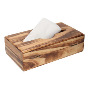 Servilletero Rectangular de madera de Acacia de diseño moderno elegante cubierta de caja de pañuelos de mesa sólida para el hogar - Product Image 4