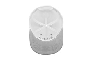 Chapeaux de sport OEM à tête de marteau avec logo personnalisé Chapeaux de camionneur 6 panneaux de haute qualité à bord incurvé disponible en maille grise/blanche - Product Image 6