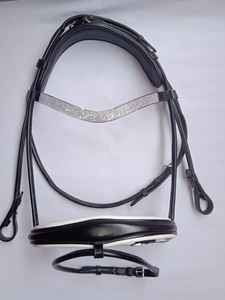 Brida de caballo de cuero genuino personalizada para carreras y deportes ecuestres al aire libre Cabestros de calidad premium - Product Image 3