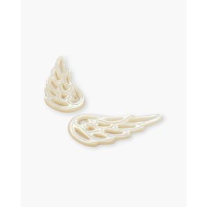อุปกรณ์ตกแต่งเครื่องประดับลายปีกนก ทำจากเปลือกหอยมุกสีขาว - Product Image 1