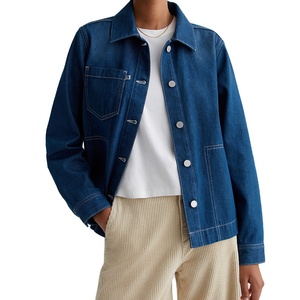 Vestes en jean à prix d'usine pour hommes et poches latérales Vestes en jean à manches longues avec logo personnalisé Vente à chaud - Product Image 3