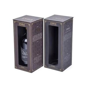 Spalline rotonde per <span class=keywords><strong>la</strong></span> presentazione dei vini per trasporto aereo da viaggio trasparente in plastica rigida con base Laser scatola per vino in legno - Product Image 2