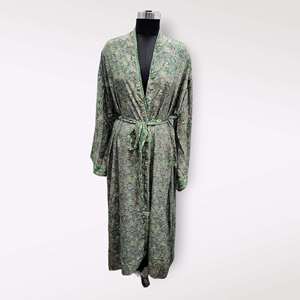 Vestido Largo Tipo Kaftan Vintage para Mujer, Tejido Suave de Seda Sari, Estilo Casual y Elegante - Product Image 1