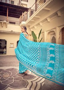 เสื้อส่าหรีคอตตอนเนื้อนุ่มผ้าลินินเนื้อนุ่มลายแฟนซีใส่ในเทศกาลสีสุดเจ๋งสินค้าขายดีทั่วโลก - Product Image 5