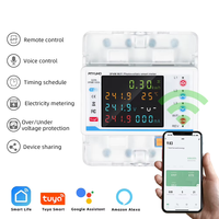 Interruptor Inteligente WiFi Tuya, Disyuntor de 100A, Medidor Multifunción Trifásico de 4 Cables, Protección Contra Sobrecarga, Carcasa Moldeada