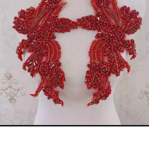 Handpicked 3D Flower Shape Rhinestone Crystal Beaded Sew-On Fabric Patches <b>Bling</b> <b>Bling</b> <b>Wedding</b> <b>Dress</b> Accessory Handmade Care - Product Image 1