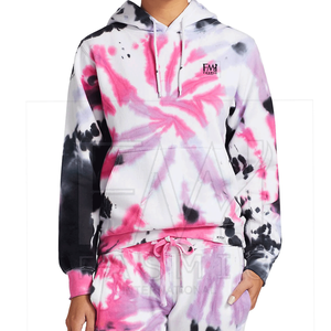 เสื้อฮู้ดดี้ผู้หญิงแขนยาวแบบ Tie Dye ปรับแต่งได้ ระบายอากาศ กันน้ำ เป็นมิตรกับสิ่งแวดล้อม เหมาะสำหรับออกกำลังกายและสวมใส่ลำลอง มีโลโก้ด้านหน้า เหมาะสำหรับฤดูหนาว - Product Image 2