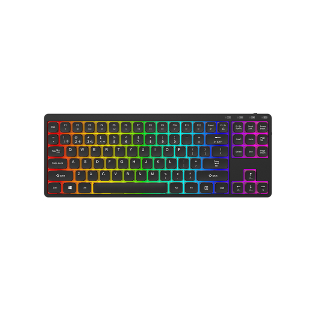 OEM Manufacturing RGB 18 Backlit Effect Multi-function Keys Low Profile Mechanical Keyboard for Gaming and Office Use