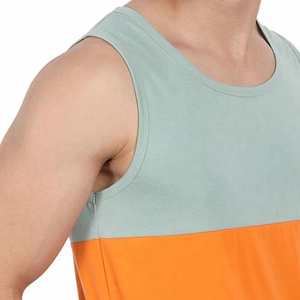 Débardeurs de sport pour hommes 2025, décontractés, respirants, 100% polyester, col rond, vêtements de sport d'été, musculation, impression en relief - Product Image 4