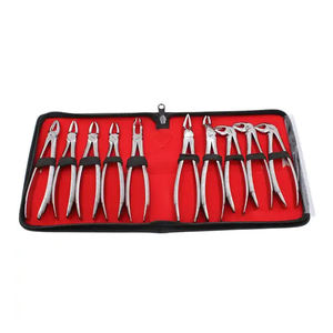 10-Piece Manual Tooth Extracting Forceps Dental <b>Surgical</b> Extraction <b>Instrument</b> Set Dental <b>Surgical</b> <b>Instruments</b> - Product Image 1