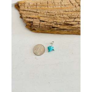 Breloques Colibris Artisanales Navajo en Turquoise Mohave et Argent Sterling – Composants et Apprêts pour Bijoux - Product Image 1