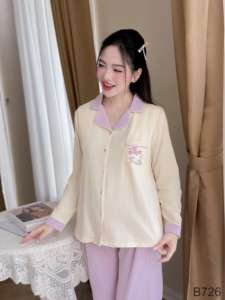 Best Choice Logotipo personalizado B726 Conjunto de ropa informal de maternidad Algodón suave Longitud larga Transpirable y no decolorado a granel - Product Image 5