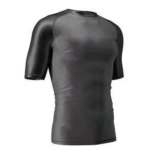 Protection contre les éruptions cutanées à manches courtes pour hommes, entraînement de compression à séchage rapide, vêtements de combat pour MMA Jiu-Jitsu, protection solaire longue durée - Product Image 5