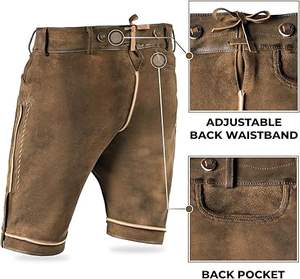 Pantalones cortos Lederhosen Trachten personalizados | Estilo bávaro vintage | Cuero de cabra sostenible | Herbst Oktoberfest Ready | Envío rápido OEM - Product Image 3