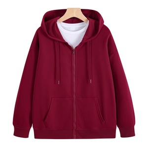 Warehouse High Quality 420gsm Logo Printing Embroidery Heavy Zipper up Hoodies Custom Design 100% Cotton <b>Thick</b> <b>Men's</b> <b>Jacket</b> - Product Image 4