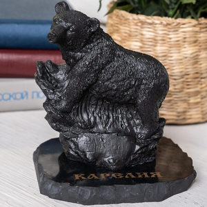 Figura de oso de shungita de Karelia - Product Image 5