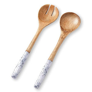 Juego de cucharas de madera con mango de diseñador hecho a mano, juegos de cubiertos ambientales, juego de vajilla moderno con mango decorativo - Product Image 1