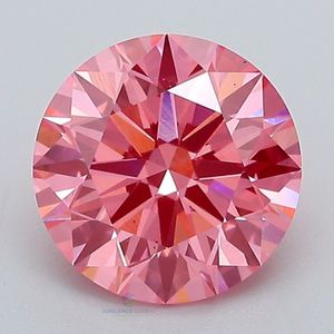 Diamante de laboratorio rosa intenso de corte redondo de 1,15 quilates para anillo de compromiso o fabricación y decoración de joyas - Product Image 1