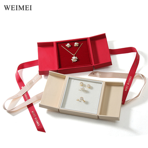 Weimei Sang Trọng Biểu Tượng Tùy Chỉnh Tông Vòng Cổ Nhẫn Đồ Trang Sức Bao Bì Hộp Đồ Trang Sức Từ Hộp Quà Tặng Với Ribbon - Product Image 1