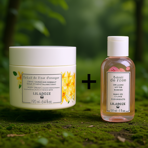 Crème pour le corps à l'extrait de fleur d'oranger biologique Lilaroze Paris et gel pour les mains à l'extrait de rose Produits de soin de la peau - Product Image 3